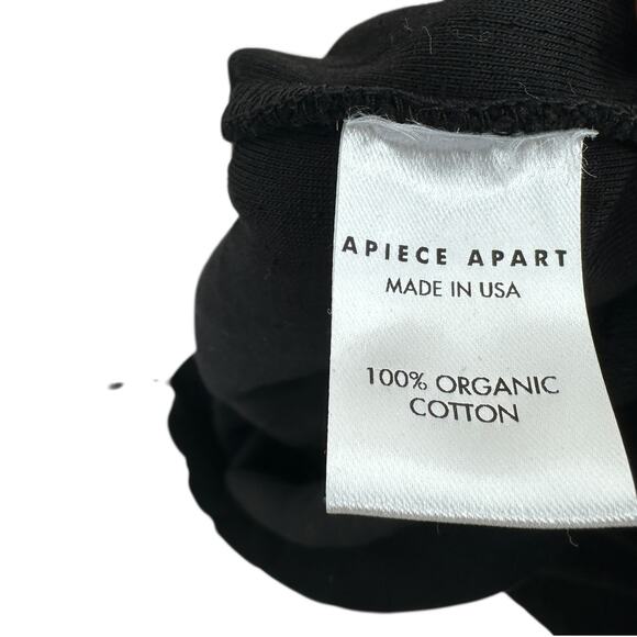 Apiece Apart Olimpio Sweatshirt Sweater Puff Sleeve Organic Cotton Black Size 2X - Picture 13 of 14